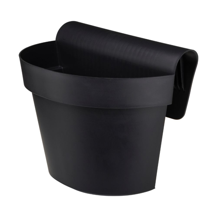 Doniczka balkonowa z uchwytem ESPRIT 30x20cm antracyt